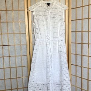 White cotton eyelet dress size 6 by WHOWHATWEAR